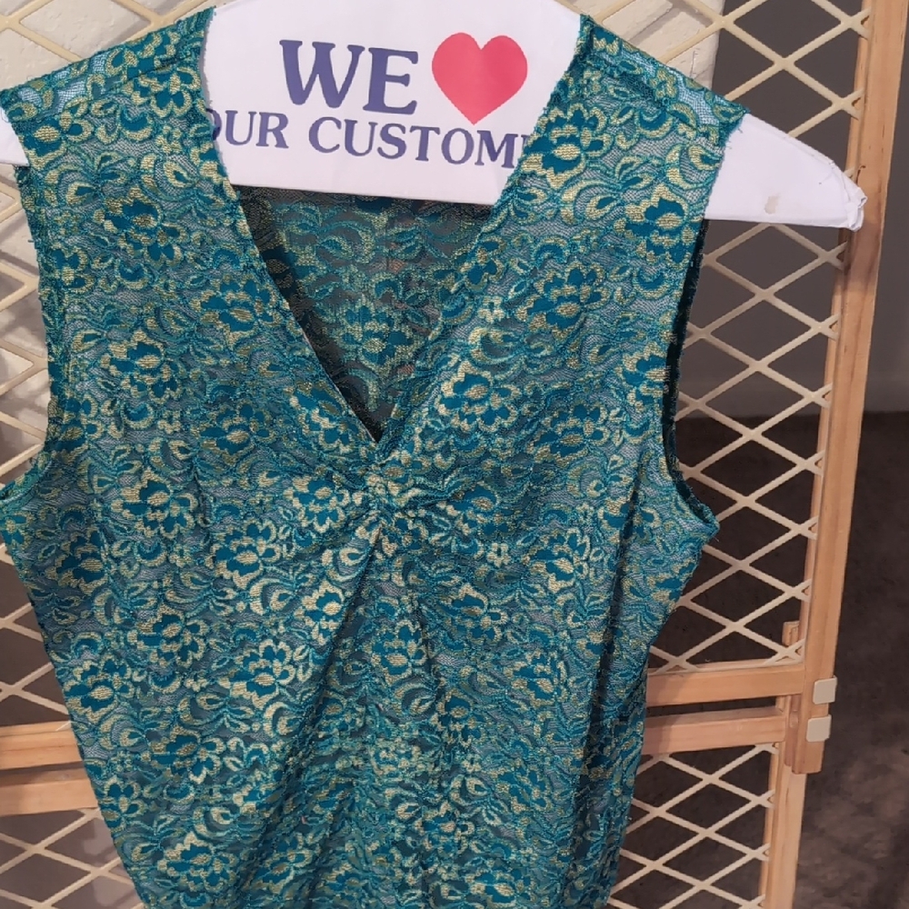 Elegant Teal Sleeveless Top